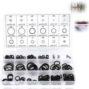 225 stks Hogedrukreiniger O-ringen Rubberen O-ring Afdichting Pakking Wasmachine Afdichtingsassortiment Set O-ring Krachtige set voor professioneel sanitair automobiel monteur