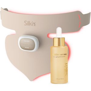 Silk'n LED masker voor borst - Huidverjongingsapparaat - Promo pack inclusief Builder serum - Voor strakke huid met minder rimpels - Huidverzorging - Anti-aging LED-lichttechnologie - Skincare - Cadeau-idee