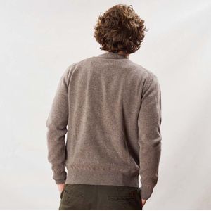 Osborne Knitwear Trui met ronde hals - Sweater heren in Lamswol - Pullover Heren - Vole - L