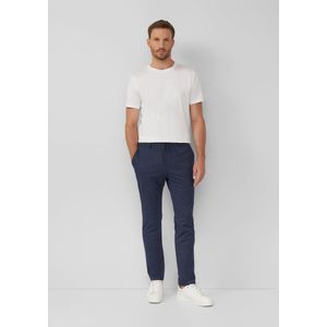 s.Oliver - Anzughose - Slim-fit - Met All-over Minimale Print