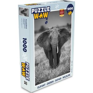 Puzzel Olifant - Dieren - Safari - Wildlife - Legpuzzel - Puzzel 1000 stukjes volwassenen