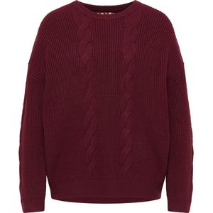 Mymo - Gebreide Trui - Donkerrood - Dames