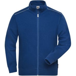 James & Nicholson Solid sweater jas met rits JN894 heren - Korenblauw - 6XL