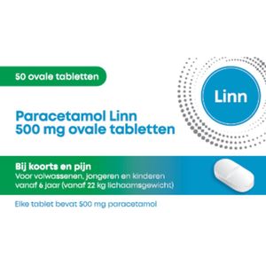 Linn - Paracetamol Ovaal - 500mg - Pijnstiller - 50 Stuks