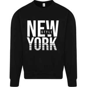 Sweatshirt Ronde Hals 359-97 New York - S, Zwart