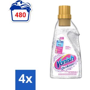 Vanish Oxi Action - Vlekkenverwijderaar Gel - Witte Was - 1.5 L - Voordeelverpakking - 4 stuks