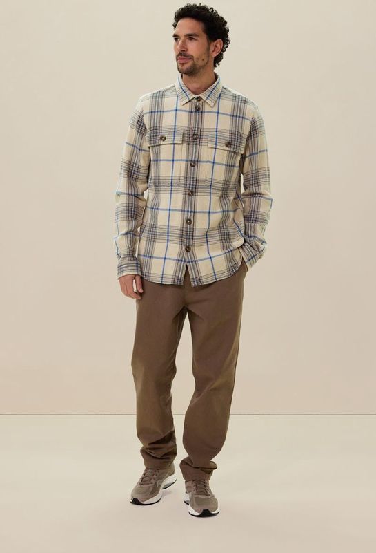 Sissy-Boy - Geruit Overhemd - Beige - Lange Mouwen - Katoen