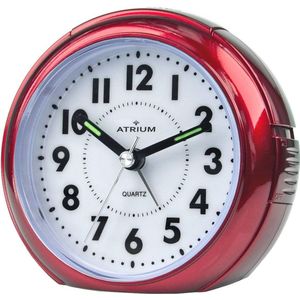Analoge wekker zonder tikgeluid met stijgend alarmgeluid - Rood