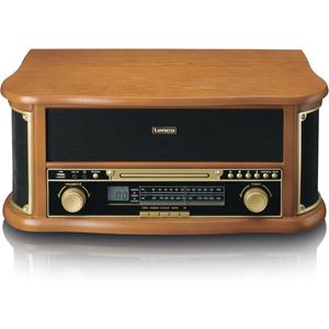 Bluetooth Platenspeler met CD- en Cassettedeck - Hoogwaardige Platenspeler voor Vinyl en Meer - Multifunctioneel Muzieksysteem