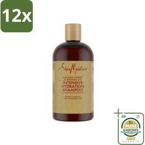 SheaMoisture – Shampoo – Manuka Honey & Mafura Oil – Intensive Hydration – 384 ml - Voordeelverpakking - 12 stuks - Manuka-honing - Mafura-olie