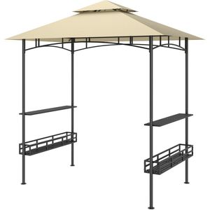Outsunny - Grilltent - met 2 legplanken - Opbergmanden - Haak