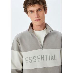 Halve ritssluiting Met kleurblokken Sweatshirt