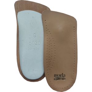 Marla Comfort Steunzool - 3/4 Inlegzool met Voetbed - Ondersteunt en ontlast de voet - Voorkomt vermoeide voeten - Maat 35/36