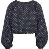 LOOXS 10sixteen 2601-5115-608 Meisjes Blouse - Maat 122/128 - antraciet dessin van 100% Polyester