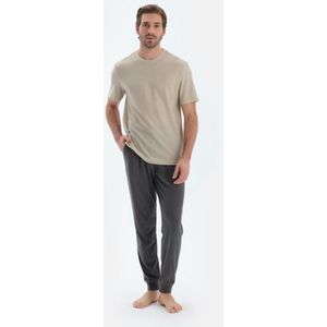 Dagi Pyjamaset met Korte Mouwen, Ronde Hals en Broek met Normale Taille