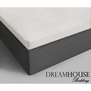 Dreamhouse Topper Hoeslaken - Katoen - Eenpersoons - 90x200 cm - Crème