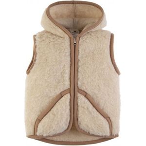 ALWERO BODYWARMER ROBBY BEIGE-92/98 Jongen/Meisje teddy bodywarmer / mouwloos vestje / kinderjas Wol- Beige - 92/98 (5902944727539)