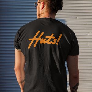 Zwart Koningsdag T-shirt - MAAT 4XL - Heren Pasvorm - Huts Oranje