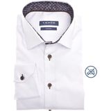 Ledub modern fit overhemd - wit - Strijkvrij - Boordmaat: 48