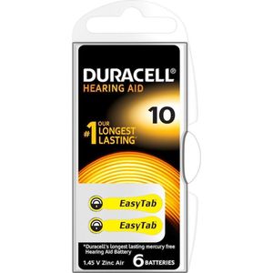 Duracell Duralock Hearing Aid 10 geel