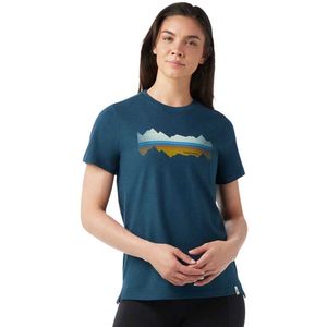 Smartwool - Mountain Horizon Graphic - T-shirt - Blauw - Korte Mouwen