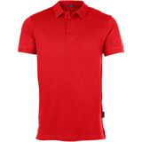 HRM - Luxe Stretch Polo - Rood - Heren Poloshirt - 95% Katoen - Wasbaar tot 40°C