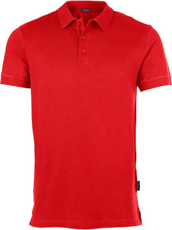 HRM - Luxe Stretch Polo - Rood - Heren Poloshirt - 95% Katoen - Wasbaar tot 40°C