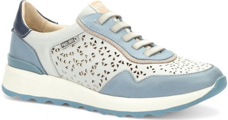 Pikolinosvoor vrouwen. W1M-6629C4 Arrecife Leren Sneakers blauw (36), Leer, Plat, Veters, Casual