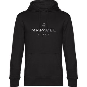 Mr Padel Italy- Zwarte Hoodie Maat S - unisex hoodies met capuchon