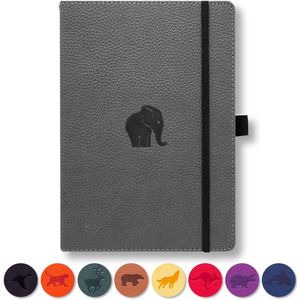 Dingbats A5+ Wildlife Grey Elephant Notebook - Plain