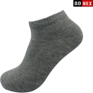 8 Paar Luxe Sneakersokken - DONEX® - katoen - Grijs - Maat 39-42