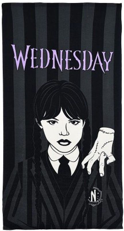 Wednesday - Strandlaken - Zwart - 70 x 140 cm - Polyester