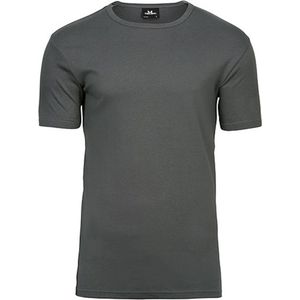 Men's Interlock T-shirt met korte mouwen Powder Grey - XXL