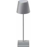 V-TAC VT-7703-G Oplaadbare grijze tafellamp - bureaulamp - IP20 - 3W - 70 Lumen - 3000K