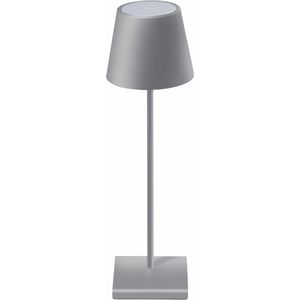 V-TAC VT-7703-G Oplaadbare grijze tafellamp - bureaulamp - IP20 - 3W - 70 Lumen - 3000K