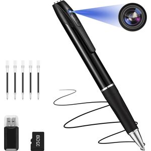 Spy Camera Mini-bewakingscamera 32 GB 1080p draagbare kleine bewakingscamera voor thuiskantoor zakelijke bijeenkomsten met 5 inktvullingen