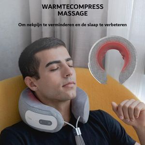 Nekmassage Apparaat - Massage Apparaat - Warmtefunctie - Ideaal voor in Huis - Kantoor - Onderweg - Treinreis - Vliegreis - Ontspanning Nekspieren - Verlicht Pijn