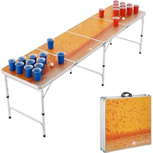 Beerpong Tafel / Beerpongset Piwo - Verstelbaar & Inklapbaar - Incl. 100 bekers & 6 ballen