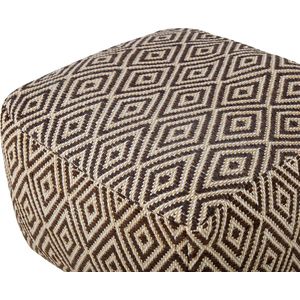 MANISA - Poef - Bruin - 60 cm - Wol