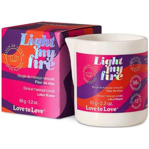Love to Love - Light My Fire - Massagekaars - Lotusbloem