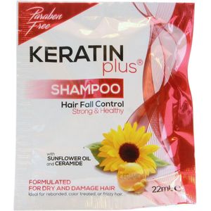 Keratin Plus shampoo voor sterker haar, 6 x 22 ml