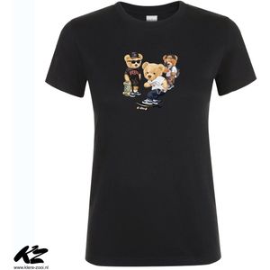 Klere-Zooi - Teddybear Skaters - Dames T-Shirt - 4XL