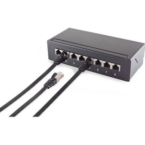 U/FTP CAT7 2M plat zwart 100% koper - Netwerkkabel - Computerkabel - Kabel