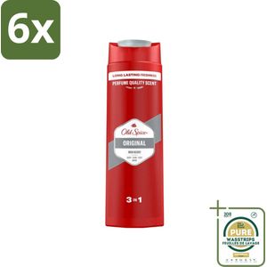 Old Spice - Original - Douchegel 3-in-1 - Reinigt, Verfrist & Verzorgt - 400 ml - Voordeelverpakking - 6 stuks - 3-in-1 - Old Spice