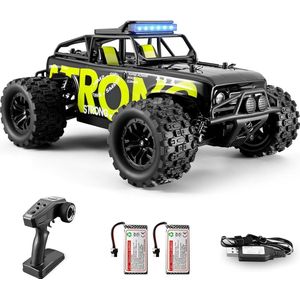 4WD-speelgoedauto, op afstand bestuurde terreinwagen, terreinwagen, all-terrains offroad, elektrisch voertuig, schaal 1/18, 40 km/u, RC auto met 2 oplaadbare batterijen, cadeau voor kinderen en volwassenen