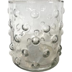 Glas met stippen
