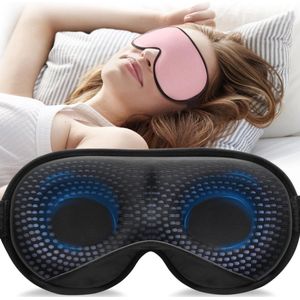 Gewogen 3D Slaapmasker voor Drukontlasting - Lichtblokkerend Oogmasker met Verstelbare Riem voor Reizen en Yoga