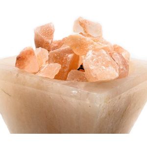 Himalaya Zoutsteen Lamp Vuurkorf met Ruwe Stukken