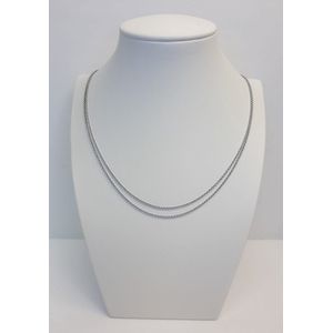 Witgouden ketting - 14karaat – 42cm - Le Chic Col-277-42 - uitverkoop Juwelier Verlinden St. Hubert - van €589,- voor €429,-
