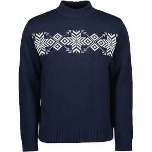 Blue seven heren - Trui 376463 navy print maat XL